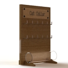 Wood 30cm X 20cm X 41cm Point Of Purchase Display Stand Cat Collar With Hooks