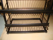 Light Duty Commercial Metal Wire Display Racks With Mulitple Shelves KD Structure
