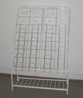 4 Column Magazine Floor Stand , 32 Wire Magazine Display Racks With Caster