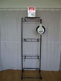 2 Ways Wire Metal Floor Display Stands With Casters Knock Down Structure