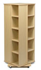 4 Sides Books Cabinet Home Display Rack MDF Spinner Storage W50 X D50 X H176cm