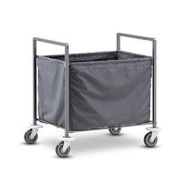 Square Metal Hotel Style Luggage Cart / Knock Down Chrome Laundry Truck Cart