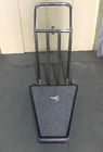 Chrome Stainless Steel Luggage Trolley With casters Hotel Display Stand