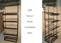 Light Duty Commercial Metal Wire Display Racks With Mulitple Shelves KD Structure