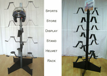 Motorcycle Helmets Metal Clothing Display Rack For Upscal Sport Shore Shop