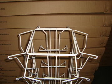 40 Pocket Floor Greeting Card Display Rack OEM Iron Wire Metal Book Display Stand