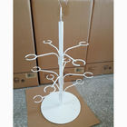 12 Arms White Cocktail Tree Stand Rack , 3 Layers Wine Glass Metal Display Rack