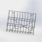 Metal Counter Top Literature Display Rack Folded Wire Holder For Brochures