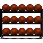 3 Tier Basketball Metal Display Steel Double 3 Tier Basketball Storage Metal Display Rack For 30 Balls