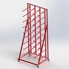 5FT Length Vinyl Rolling Industrial Display Stands , Heavy - Duty Display Stands