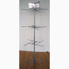 X Shape 4 Pegs Spinning Display Rack With Wire Foldable Base
