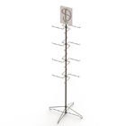X Shape 4 Pegs Spinning Display Rack With Wire Foldable Base
