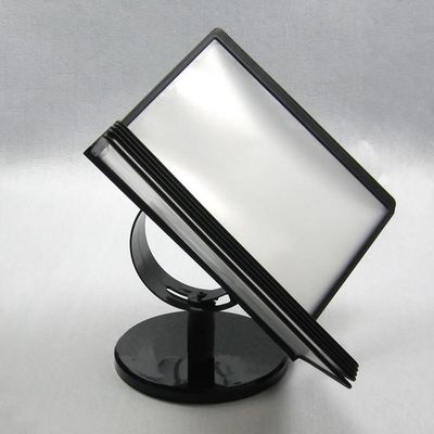 10 Pages Flip Table Top Display Racks / Multi-Angle Sliding A4 Poster Display Stands