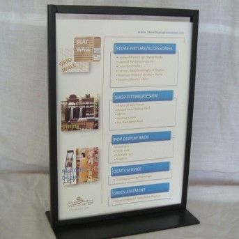 Easy Portability A4 Durable Metal Tabletop Display Stands