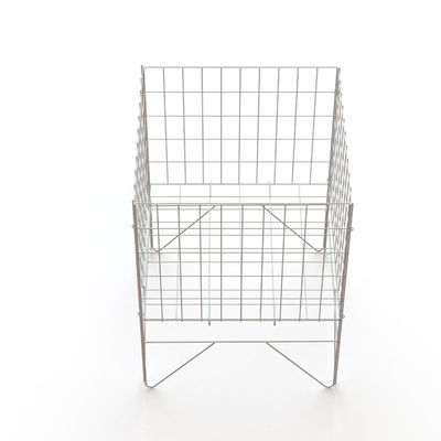 Knock Down 4 Sides Square Wire Basket Display Stand