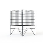 Knock Down 4 Sides Square Wire Basket Display Stand