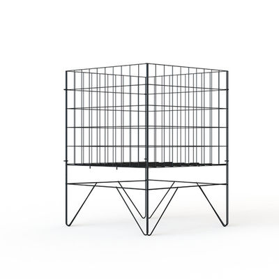 Knock Down 4 Sides Square Wire Basket Display Stand