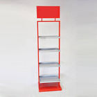 Movable 4 Layer Metal Plate Display Racks With Casters