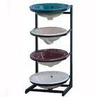 One Side 4 Tiers Flooring Display Stand for Bathroom Sinks