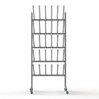 30 Pair Steel Mobile Chrome Hotel Display Stand KD Knockdown