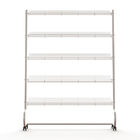 Wire Sloped Shelves Shoe Rack Floor Standing Multiple Layer Chrome Layer Stand for Shoes