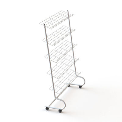 Wire Sloped Shelves Shoe Rack Floor Standing Multiple Layer Chrome Layer Stand for Shoes