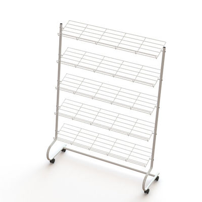 Wire Sloped Shelves Shoe Rack Floor Standing Multiple Layer Chrome Layer Stand for Shoes