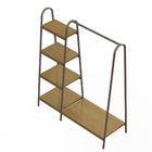 Inverted U Shaped Shoe Display Stand With MDF Shelves