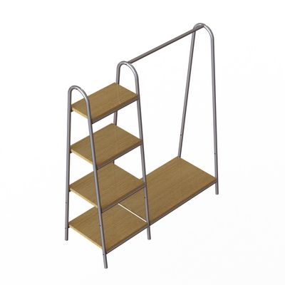 Inverted U Shaped Shoe Display Stand With MDF Shelves