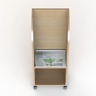 KD Construction MDF Literature Display Stand Wooden Maple