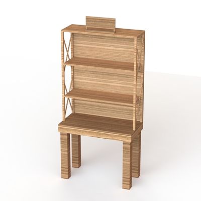 Oak KD Construction Wooden Retail Display Stands With Shelves