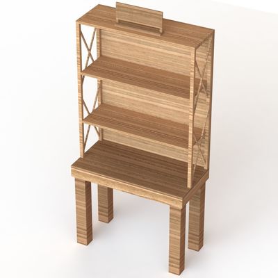 Oak KD Construction Wooden Retail Display Stands With Shelves