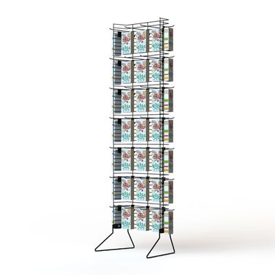 Single Powder Wing Metal Display Racks Knockdown Structure