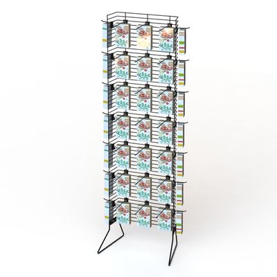 Single Powder Wing Metal Display Racks Knockdown Structure