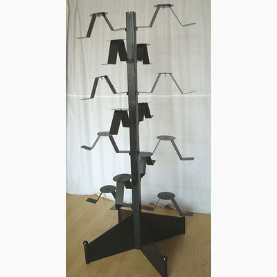 Full Motorcycle Helmets Metal Equipment Rack Adjustable With Casters