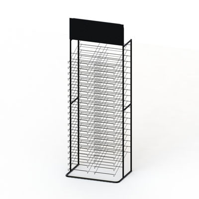 KD Construction A3 Papers Black Metal Display Rack With Wire Shelves