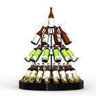 30 Bottles Christmas Tree Shaped Wine Rack , 3 Layers Wine Bottle Christmas Tree Stand
