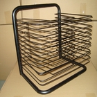 Multi Tiered Painting Papers Wire Counter Display Stands Rack In Classroom