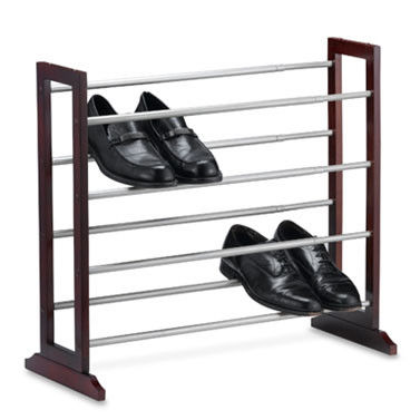 Four Tier Expanding Home Display Rack For Shoes Storage Folding Feature