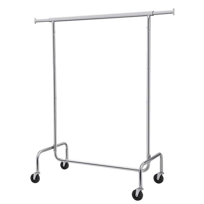Chrome Tube Stainless Steel Clothes Rack , Metal Heavy Duty Clothes Rack