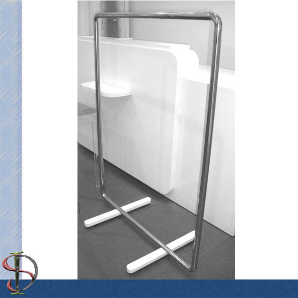 Commercial Metal Clothing Display Rack For Store Garments Shining Surface