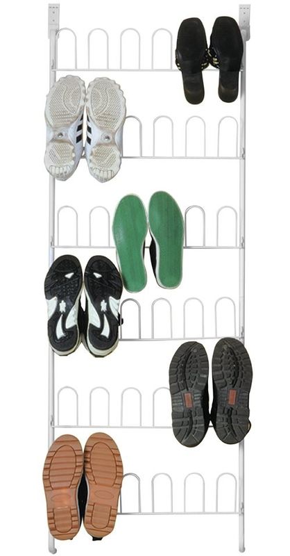 Multilayer U Door Home Display Rack For Shoes Storage 18 Pair Knock Down