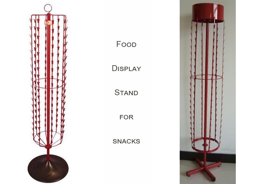 Snake Package Potato Chip Display Rack / Six Sides Hanging Potato Chip Stand