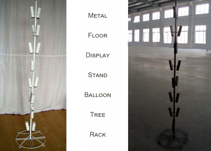 Balloons Tree Metal Floor Display Stands / 16 Tubular Holder Metal Display Rack