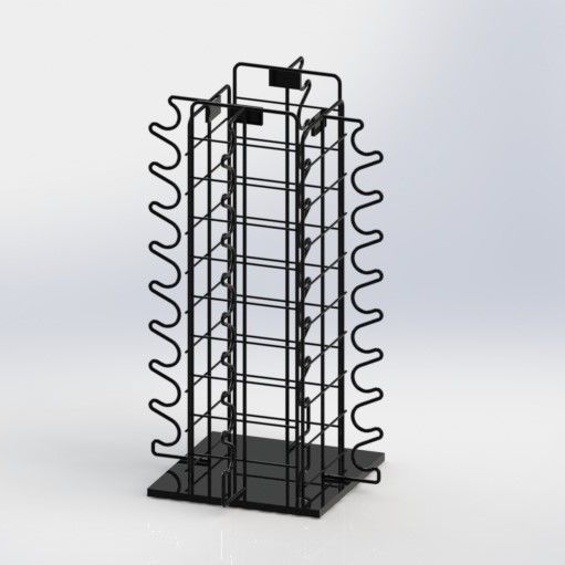 Sunglasses Eyewear Metal Counter Display Stands With Rotated Base