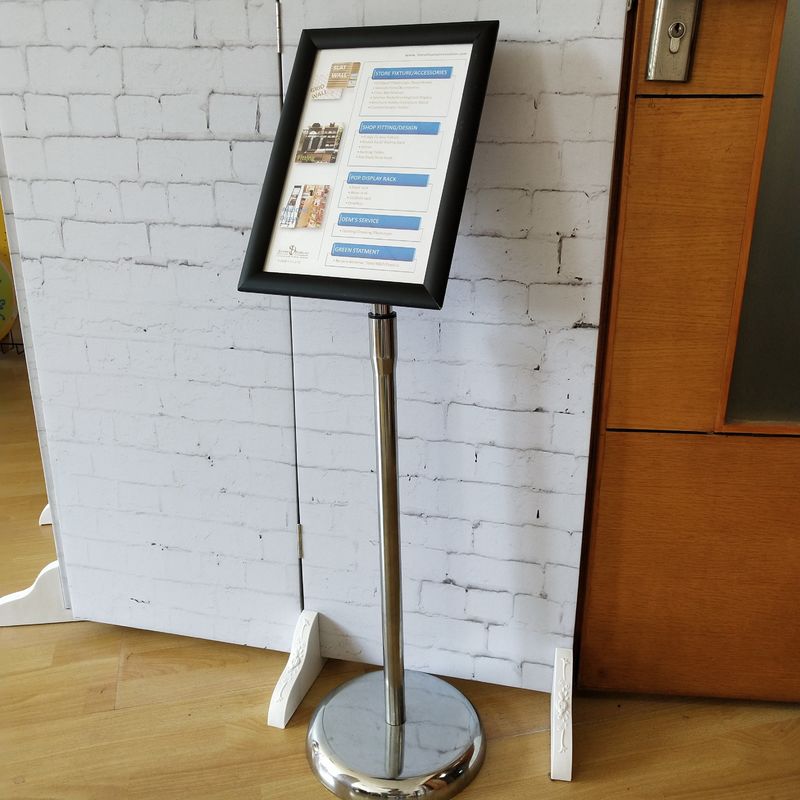 Versatility A4 Poster Display Stands / Adjustable Hight Floor Standing Poster Holder