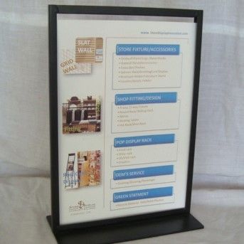 Easy Portability A4 Durable Metal Tabletop Display Stands