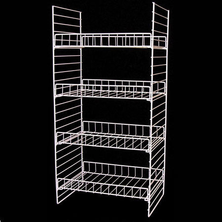 Supermarket Metal Wire Display Stands / Mulitple Shelf Wire Rack Display Stands