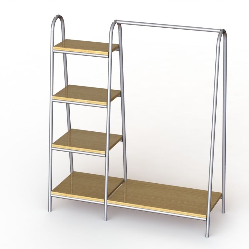 Inverted U Shaped Shoe Display Stand With MDF Shelves