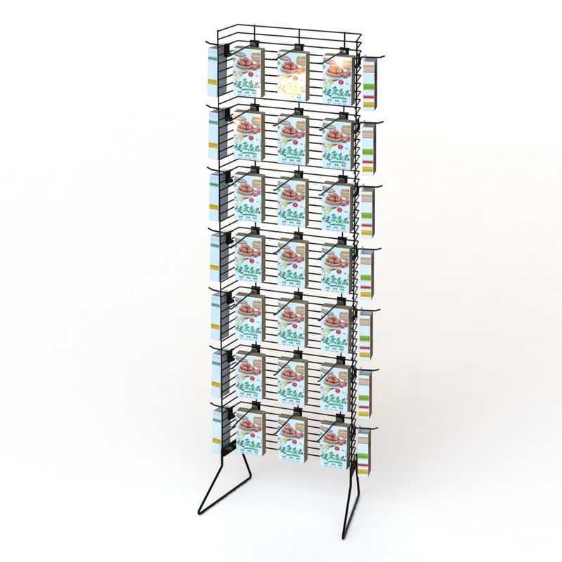 Single Powder Wing Metal Display Racks Knockdown Structure